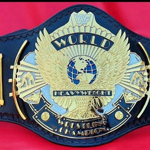 Big Eagle Wrestling Championship Belt Replica – Gold Edition, Adult Size, Metal Plates
