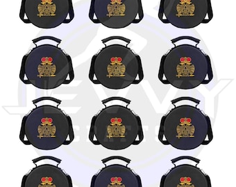 Scottish Rite Masonic Cap Cases - Black Faux Leather, Set of 12