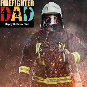 Happy Birthday Papa Feuerwehrmann Papa Feuerwehrmann Geburtstagskarte Geburtstagskarte Heldenkarte beste Wünsche Papa Karte Geburtstagskarte