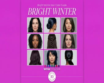 Guía de colores de cabello para invierno / Análisis de color por temporada / Descarga instantánea
