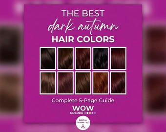 Guía de color de cabello para otoño oscuro / Análisis de color por temporada (Descarga digital)