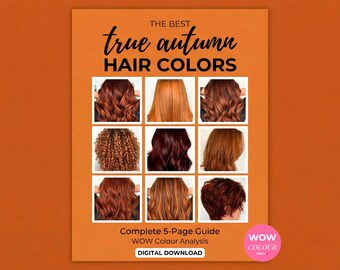 Guía de color de cabello de otoño / Colores de cabello de otoño / Análisis de color de temporada / Analistas de color certificados
