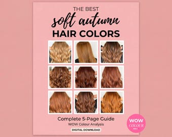 Guía de color de cabello otoño suave / Colores de cabello otoño suave / Análisis de color de temporada / Analistas de color certificados / PDF