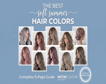 Guía de colores suaves para el cabello de verano / Colores suaves para el cabello de verano / Análisis de color de temporada / Analistas de color certificados