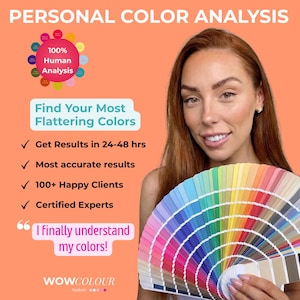 Analyse des couleurs PERSONNELLE - 12 saisons | Fabriqué à la main par deux soeurs | Livraison rapide | Palette PDF numérique