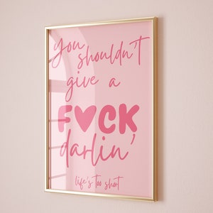 Motivational Quote Print, Minimalist Pink Poster, Trendy Livin Room Decor, Pink Girly Poster, Pink Aesthetics, Pink Dorm Decorations, Cute