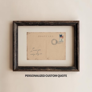Benutzerdefinierter Vintage Postkartendruck, personalisiertes Zitat Art, Geschenk für Tochter, trendiges Housewarminggeschenk, neutrale Wanddekoration, Amerika Artprint
