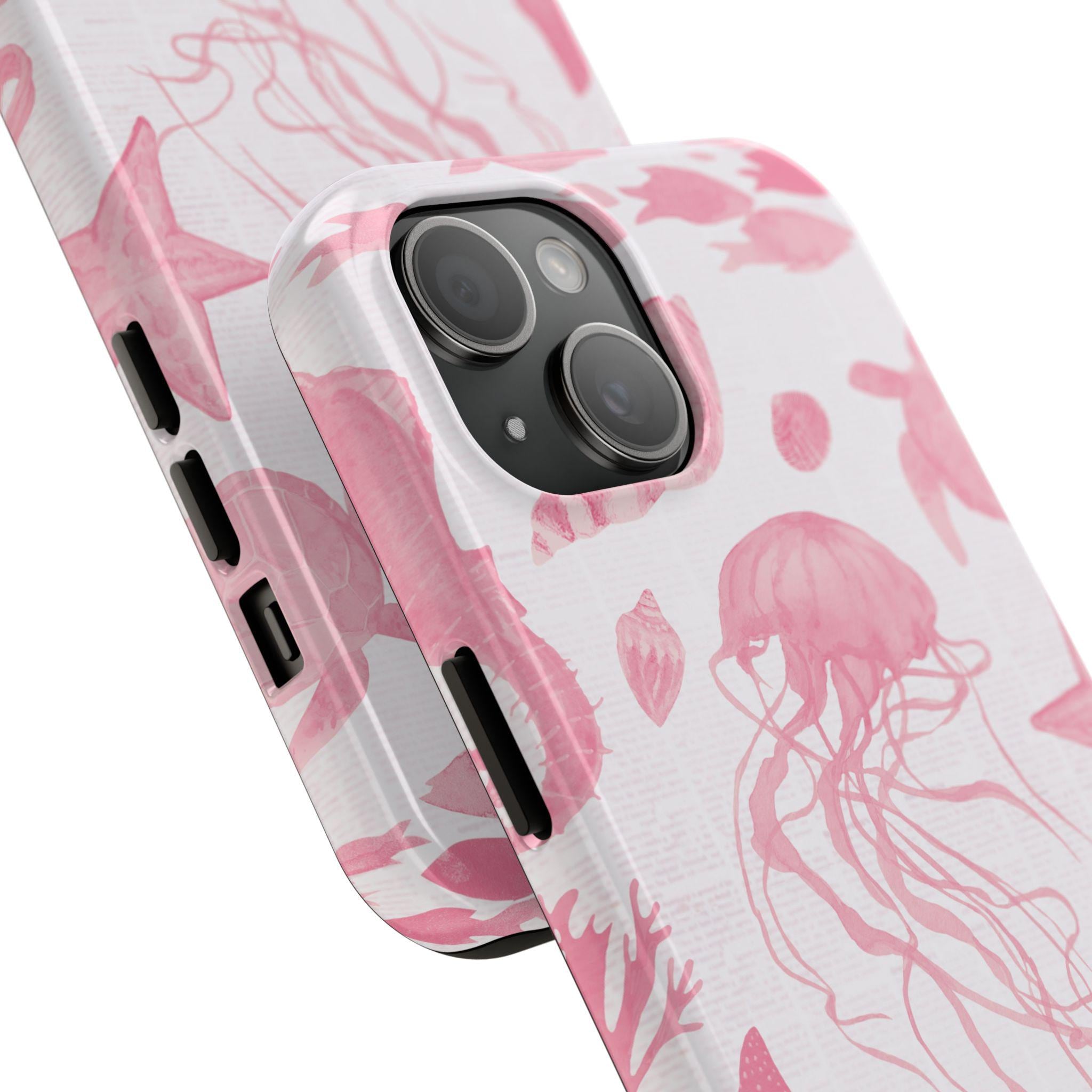 Pink Ocean Phone Case Phone Case Pink White Beachy iPhone