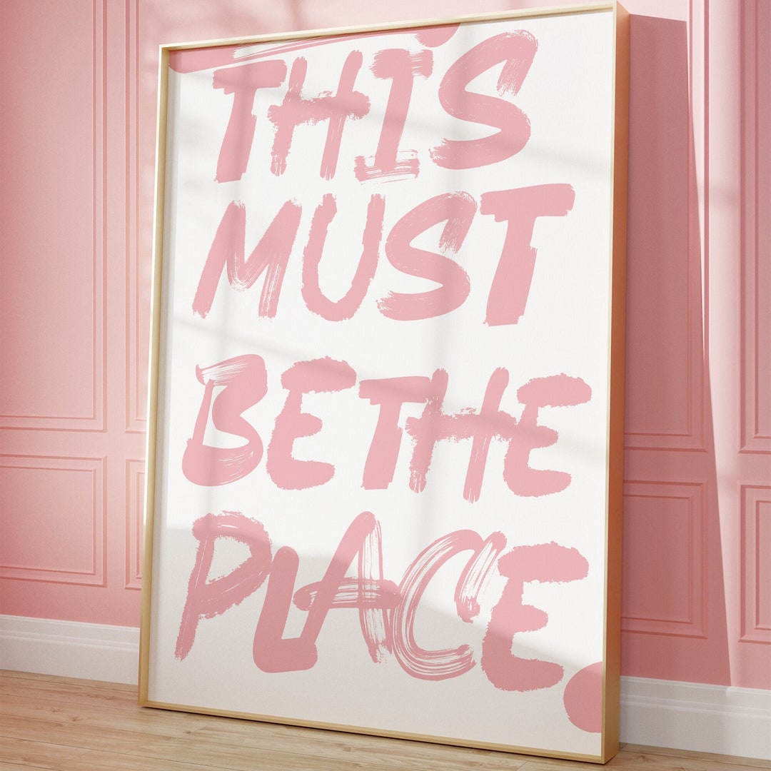Preppy Printable Art Pink Wall Art Print, Cute Bar Cart Decor ...