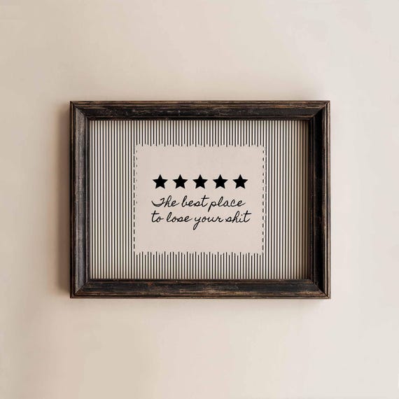 Funny Bathroom Wall Art, Best Place to Lose Your Shit Print, Funny Toilet Poster, Guest Bathroom Quote, Sarcastic Bathroom Decor