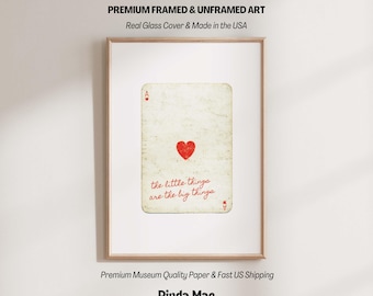 Vintage Ace of Hearts Quote Print, Nursery Wall Art