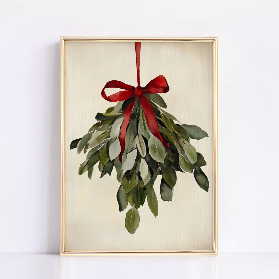 『絵画』 題名~mistletoe~ Mistletoe fine art print — Annie Brulé Illustration