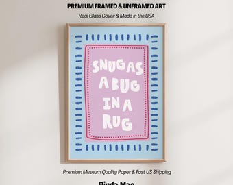 Snug as a Bug Nursery Print: Playful Kids Room Wall Art