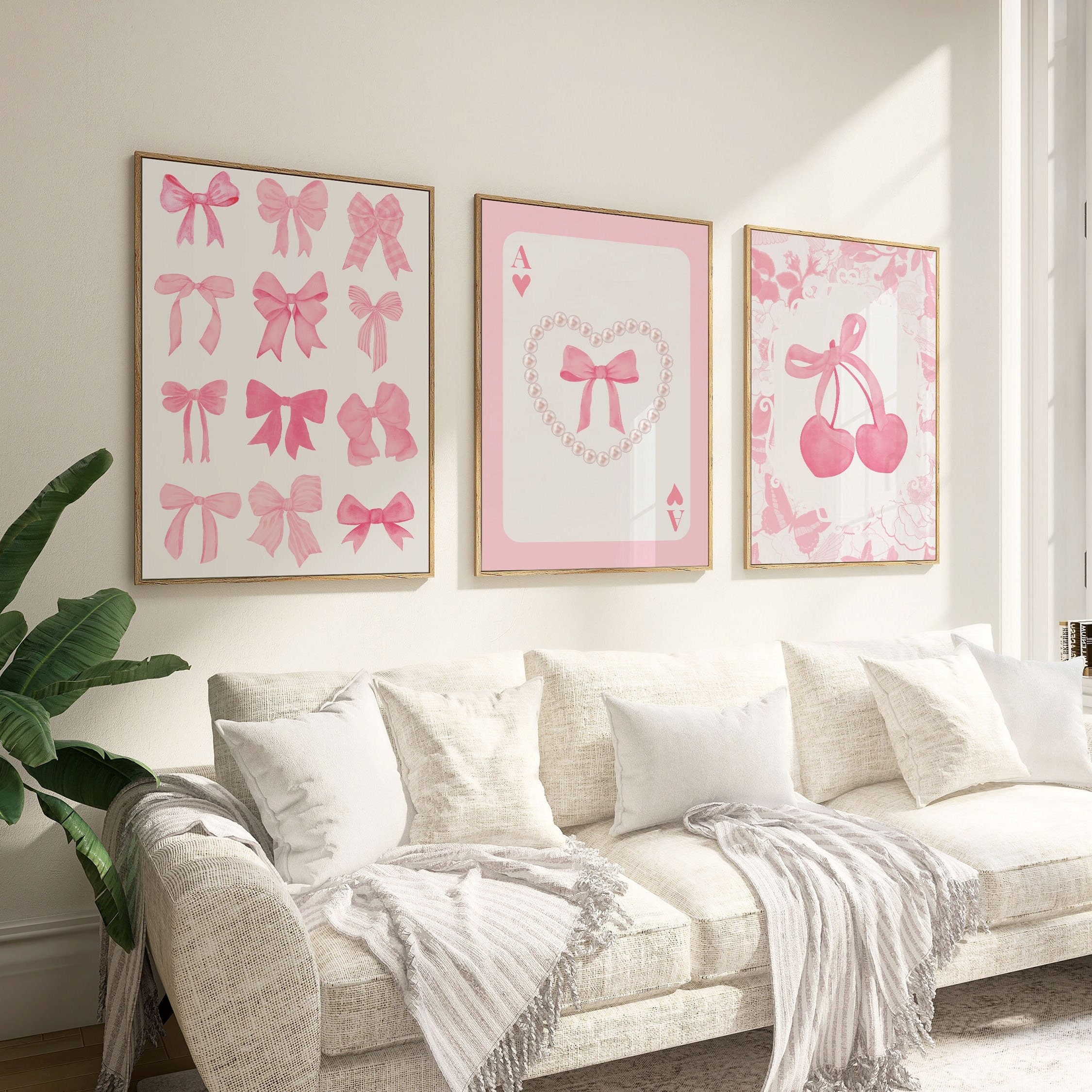 Set di 3 stampe artistiche di lavanda, decorazione da parete floreale