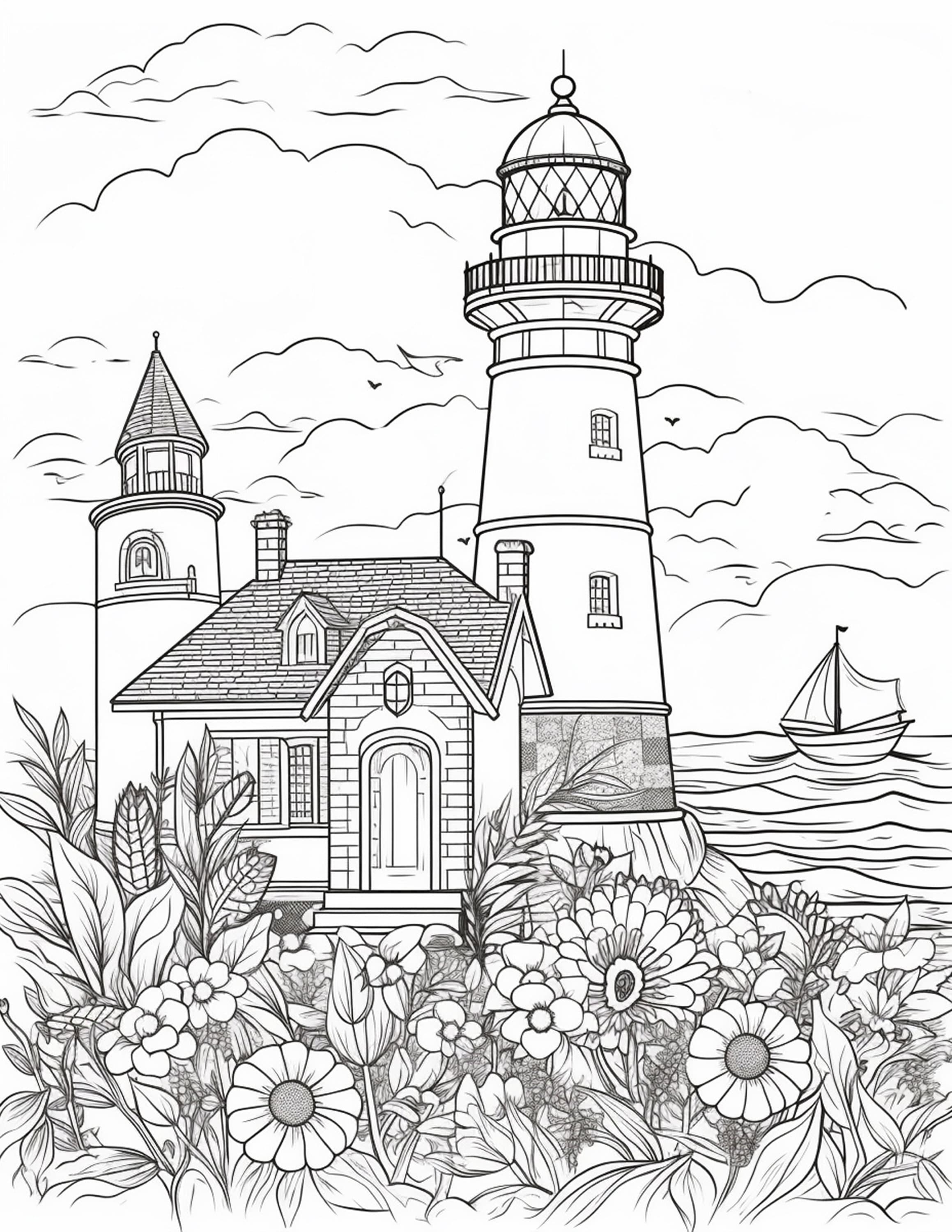  Lighthouses Coloring Book (8.5x8.5) - A Mystical Collection of  Lighthouses, Ships, Compasses, Sailboats, Seascapes, and more.: Mindful  Coloring Book,  Find Direction with this Coloring Book: 9798852467652:  Mazzeo, Seraphina: Books