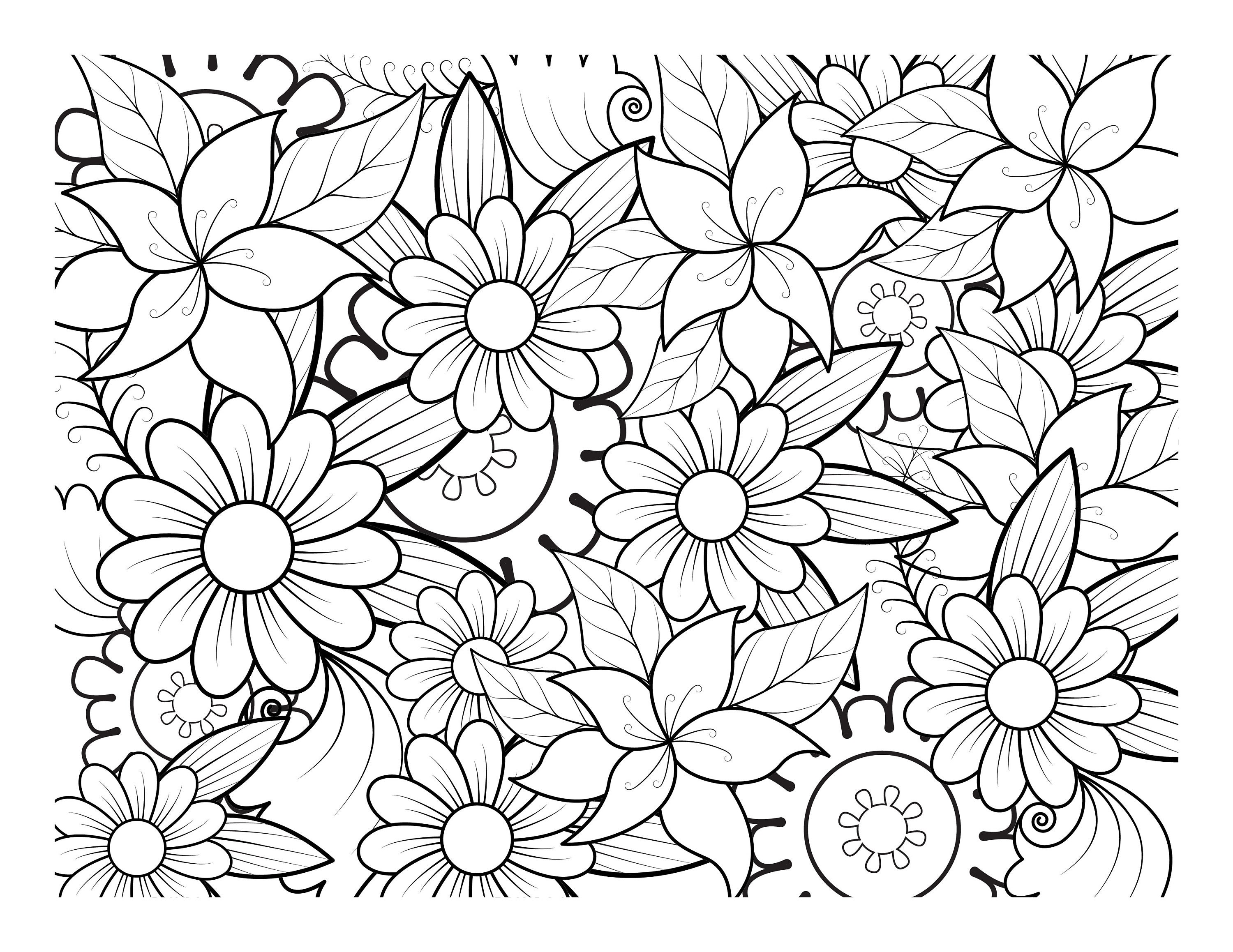 Premium Vector  Floral coloring book floral coloring book for adults  floral coloring page coloring pages books