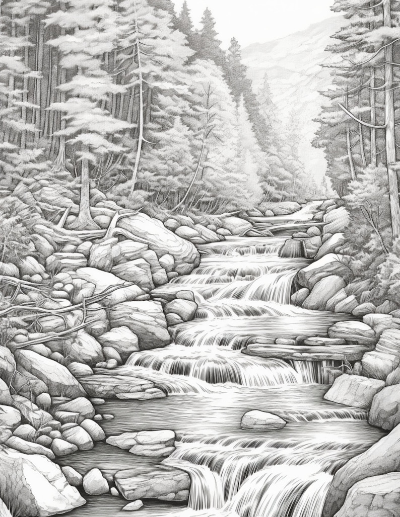 Great Smoky Mountains National Park Coloring Pages Instant Download