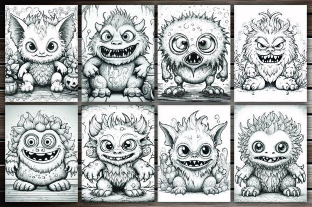 Scary Monster Coloring Book for Kids: The Book of Monsters Cheeky Monsters  to Color Monster Activity Book Monster Book Coloring Book for Kids Ages 4-8  (Paperback)