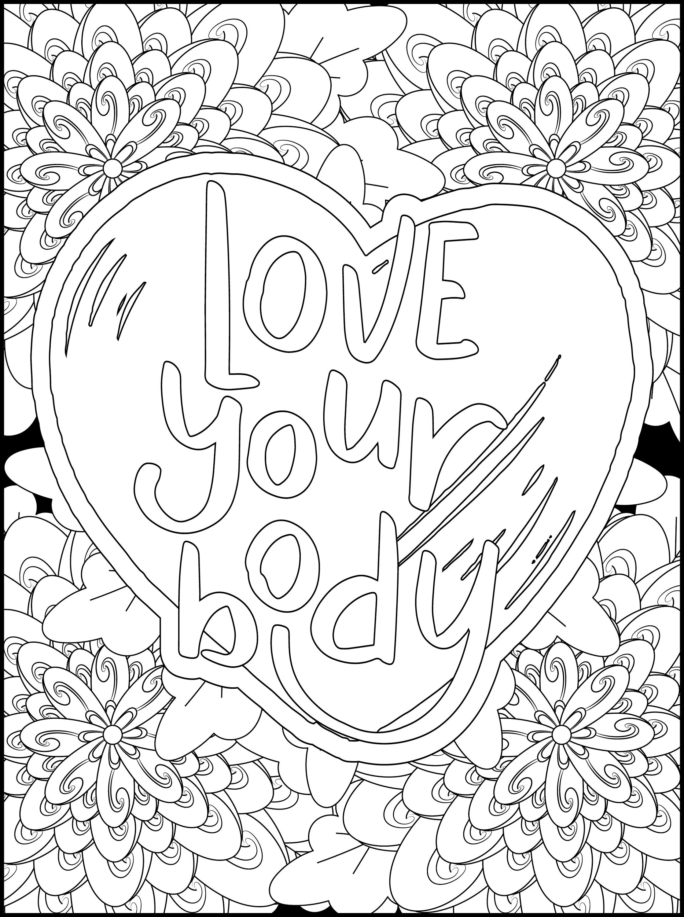 Inspirational Quotes Coloring Book Pages from Etsy