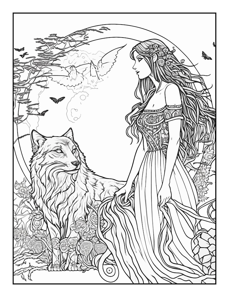 Magical Witch Coloring Book for All Ages Instant Download - Etsy