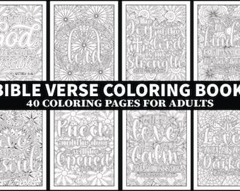 Inspirational Bible Verse Coloring Book - Printable KDP Interior