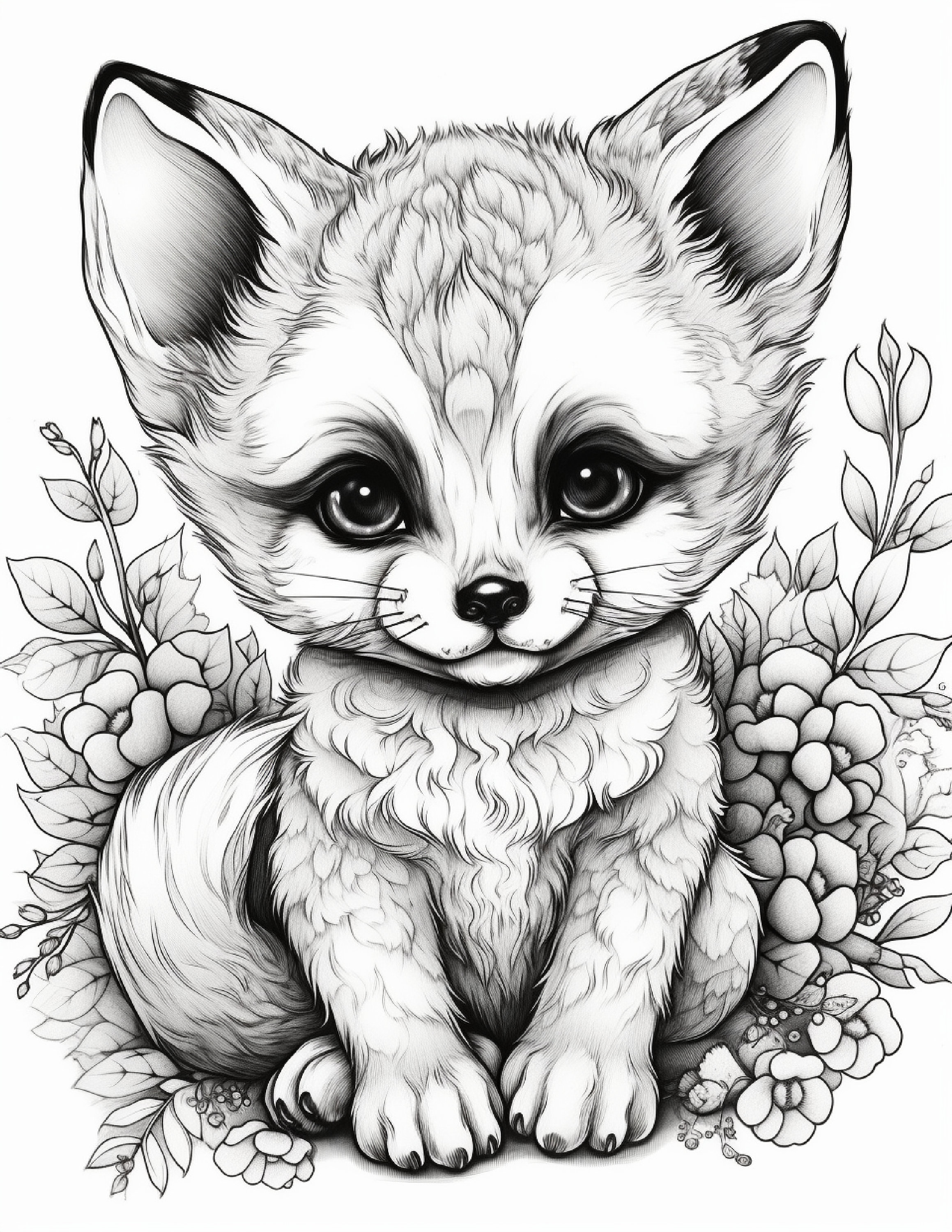 250 Adult Baby Animals Coloring Pages Relax and Unleash Your Inner ...