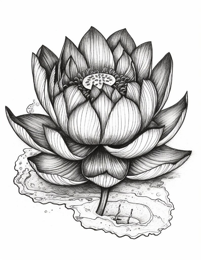 Printable Flower Coloring Pages 100 Beautiful Floral - Etsy