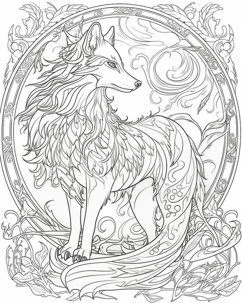 Magical Creatures Coloring Pages Bundle 120 Unique Designs Instant ...