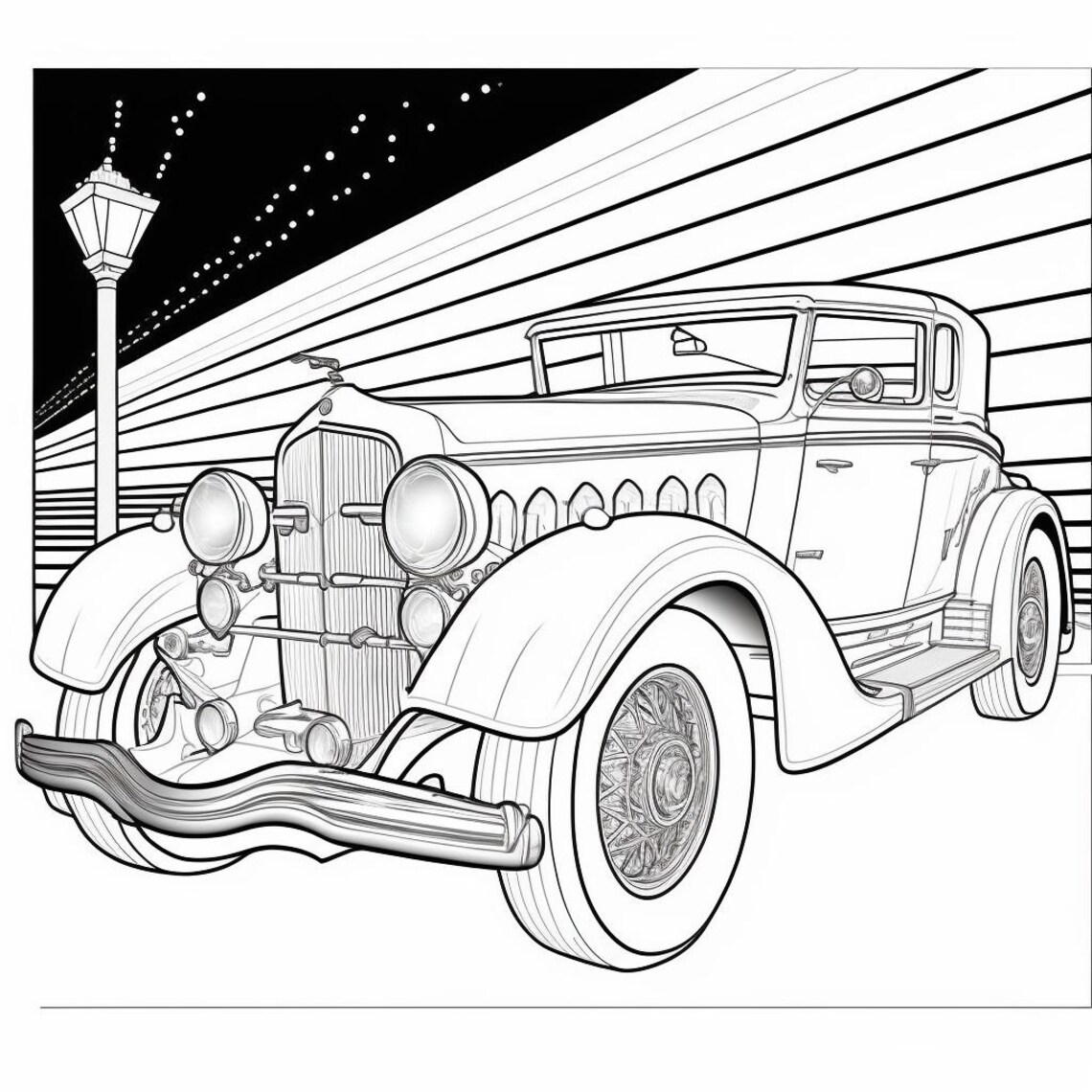 Vintage Sports Car Coloring Pages Set of 150 Oldtimer - Etsy UK