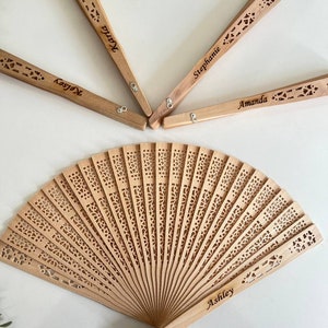 Personalized Wooden Fans, Bridal Shower Fan , Bridesmaid Gifts, Maid of Honor Gifts, Thank You Gifts, Gift for Girlfriend, Mother Gifts.