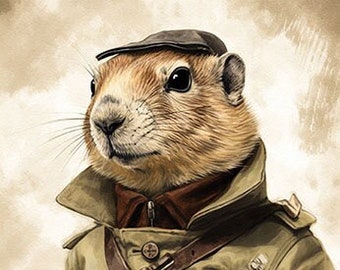 Prairie Dog -- Wildlife Adventurer -- Americana Wildlife -- Rustic Country Cottage Ranch Decor -- DIGITAL DOWNLOAD