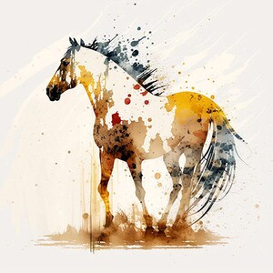 Mustang -- Wild Horses of the Prairie -- Indian Paint Pony -- Americana Wildlife -- Cowboys -- Western USA Landscape -- DIGITAL DOWNLOAD