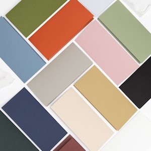 Format 17x11cm Envelopes with a pocket for Wedding Invitations, Gift Vouchers, Paper 300 gsm., Handmade, Multiple Colours,