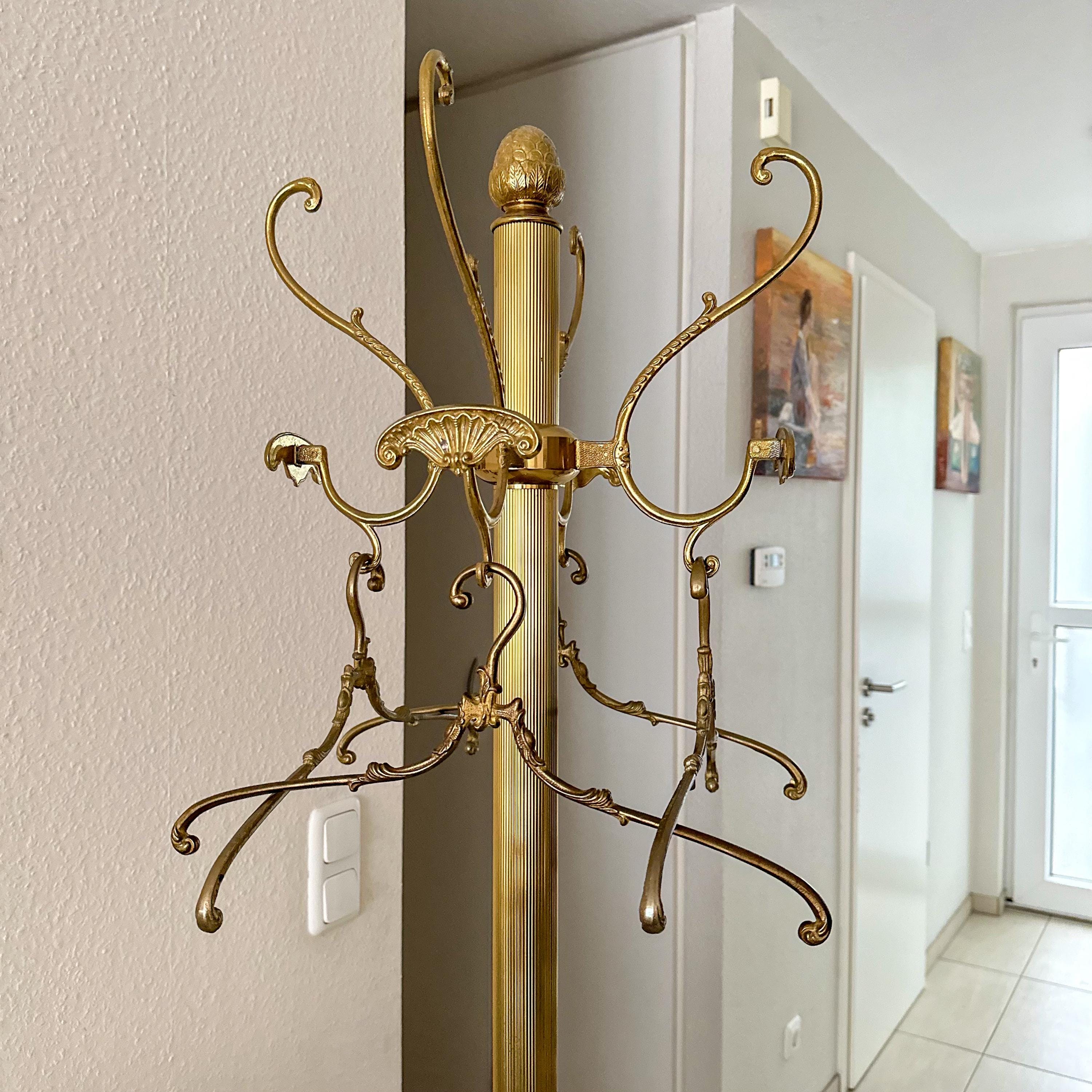 Vintage French Brass Hangers, Rococo Revival Style, Antique Clothing ...