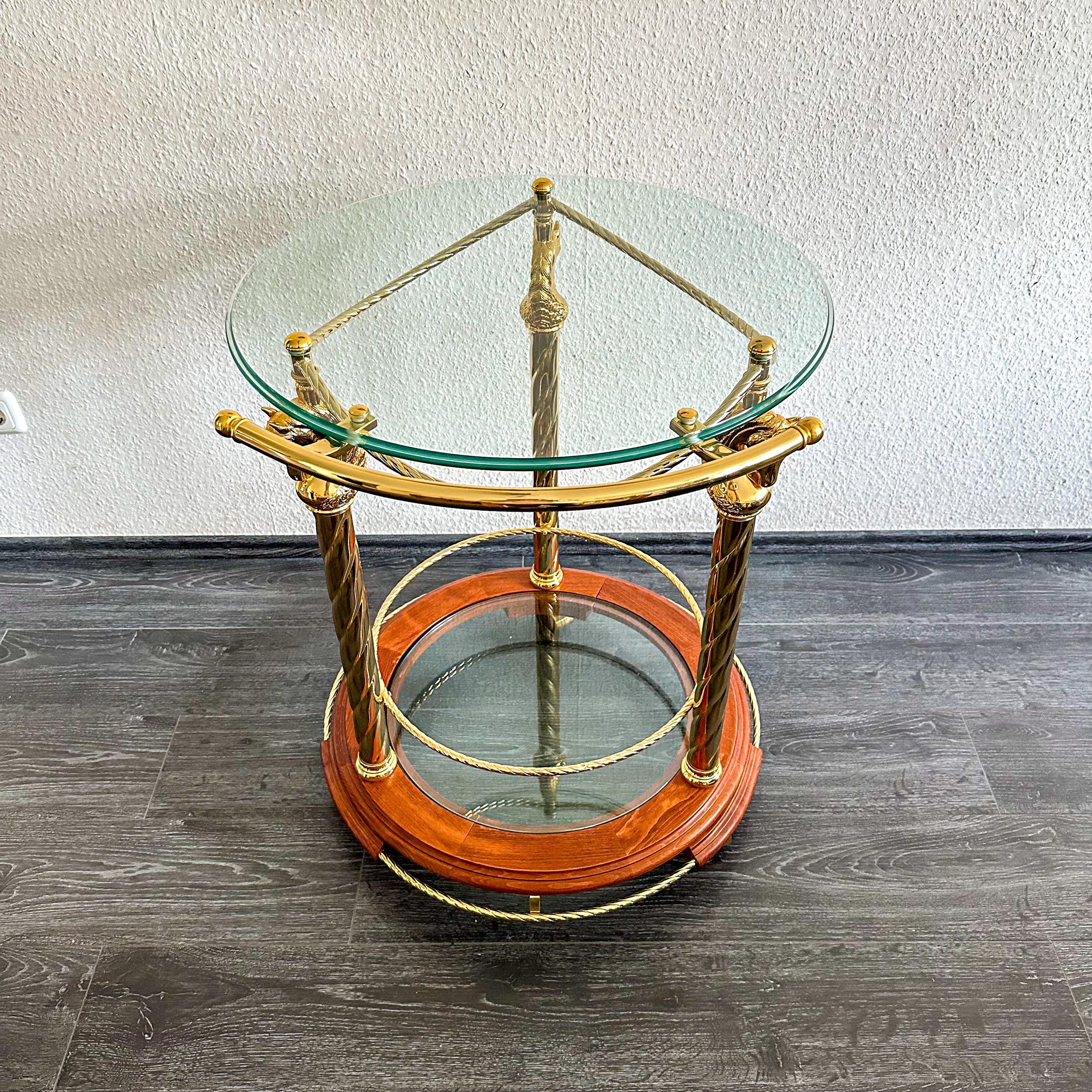 ヴィンテージ サービングトロリー エンパイアスタイル | 真鍮とガラス