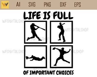 baseball svg life is full - baseball sports svg, baseball shirt, ball svg, sports clipart, baseball player svg