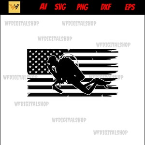 scuba diving vector US Flag - scuba diving svg,  snorkeling svg,  underwater svg, dive svg