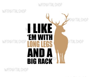Deer Hunting SVG: Long Legs Big Rack Clipart (Digital Download)