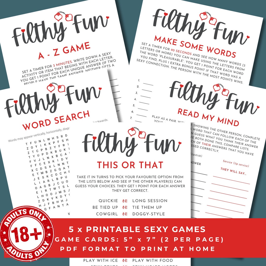 Sexy Word Games, Naughty Printable Activities for Adults, Bachelorette ...