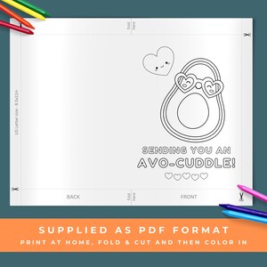 Cute Card to Color, Printable Thinking of You Coloring Card ...