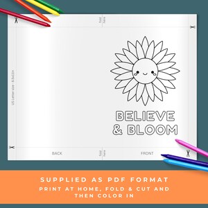 Encouragement Cards to Color, Coloring Thinking of You Card, Printable ...