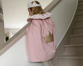 Cape de Princesse et Chevalier personnalisable en coton, Déguisement enfant 3 à 7 ans, livraison gratuite