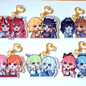 CLEARANCE! Hololive English | HoloMyth | HoloCouncilRyS | Sakura Miko & Hochimachi Suisei Vtuber Valentine Charms, Fan Merch Gift