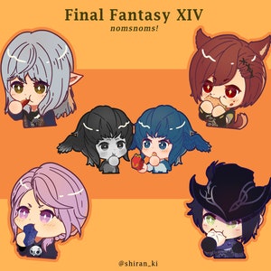 Final Fantasy XIV | G&#39;raha Tia | Estinien | Zero | Meteion | Hythlodaeus | Stickers