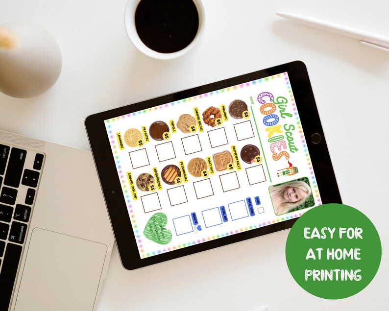 2024 Girl Scout Cookie Order Form, Editable Canva Template, LBB and ABC