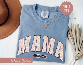 Comfort Colors Leopard Mama Shirt, Mothers Day Gift, Mom Shirt, Retro Mama Shirt, Vintage Mama Tee, Mama Shirt, Leopard Mama T-Shirt