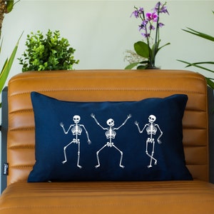 Halloween Pillow, Halloween Pillowcase, Halloween Decor, Skeleton Pillow, Skeleton Pillowcase, Halloween Throw Cover, Halloween Gift