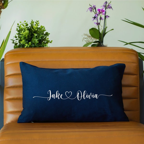 Custom Couple Pillow, Personalized Couple Pillow, Couple Name Pillow, Couple Pillow Cover, Custom Name Pillow, Wedding Gift, Engagement Gift