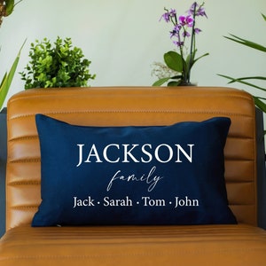 Custom Family Pillow, Family Pillow Cover, Personalized Name Pillow, Custom Name Cushion, Family Throw Cover, Last Name Pillow, Family Gift