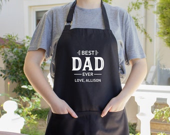 Personalized Dad Apron, Custom Apron, Apron for Men, Father's Day Apron, Apron With Pocket, Men Apron, Cooking Apron, Chef Apron, Grill Gift
